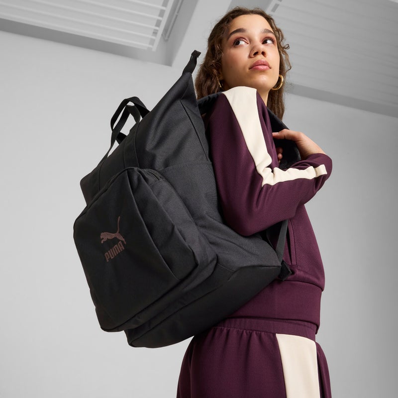 PUMA Classics Archive Tote Unisex Black Backpack - Image 2